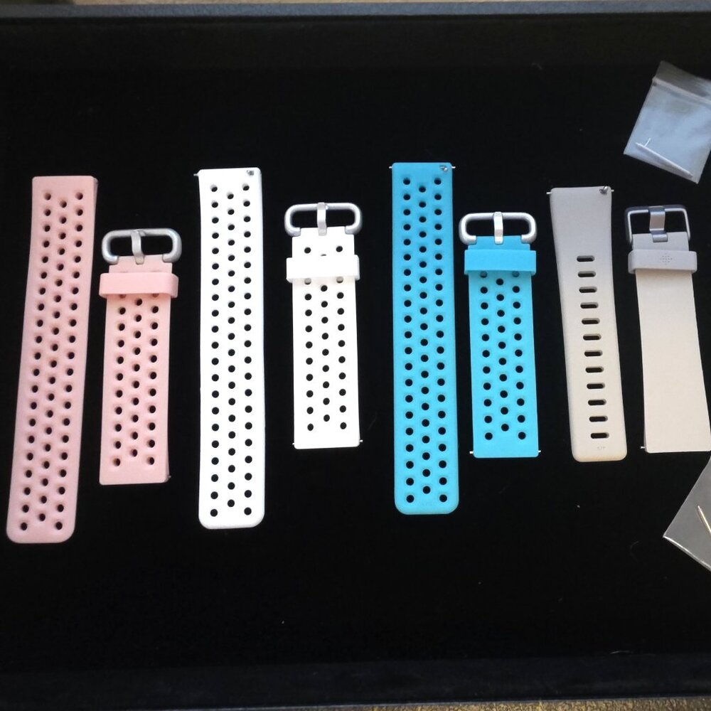 4 Fitbit Versa / Versa 2 / Versa Lite Bands Pink Teal White Gray